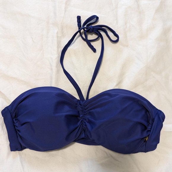 La Vie En Rose Aqua Bikini Bandeau Top Adjustable Straps - Picture 3 of 5